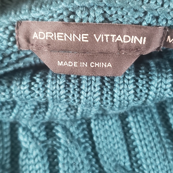 Teal Adrienne Vittadini sweater M - Picture 3 of 5